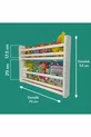 Bibliothèque Safir à 2 étagères - Bibliothèque éducative Montessori pour chambre d'enfant à 2 étagères - Largeur de Cm
