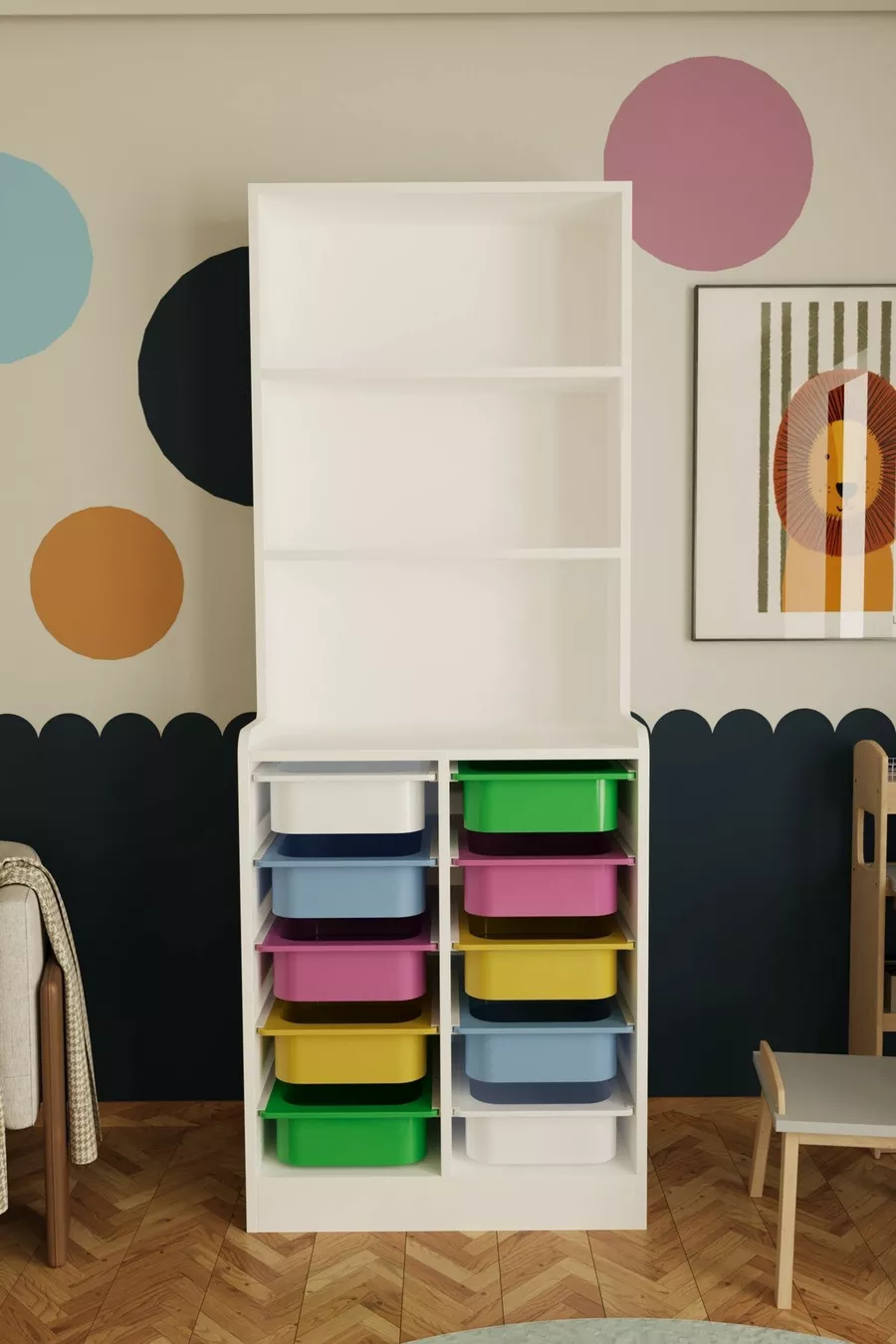 Lisano Multipurpose Toy Cabinet, Multicolored