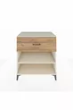 Commode Kronos à une étagère et un tiroir, Pierre de lune-Pin