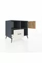 Commode Kronos avec 2 étagères, 1 tiroir, 1 porte, anthracite-pin/pierre de lune