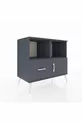 Hyperion Dresser with 2 Shelves, 1 Drawer, and 1 Door Anthracite-Anthracite