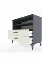 Commode Hyperion 2 étagères 2 tiroirs Anthracite-Pierre de Lune