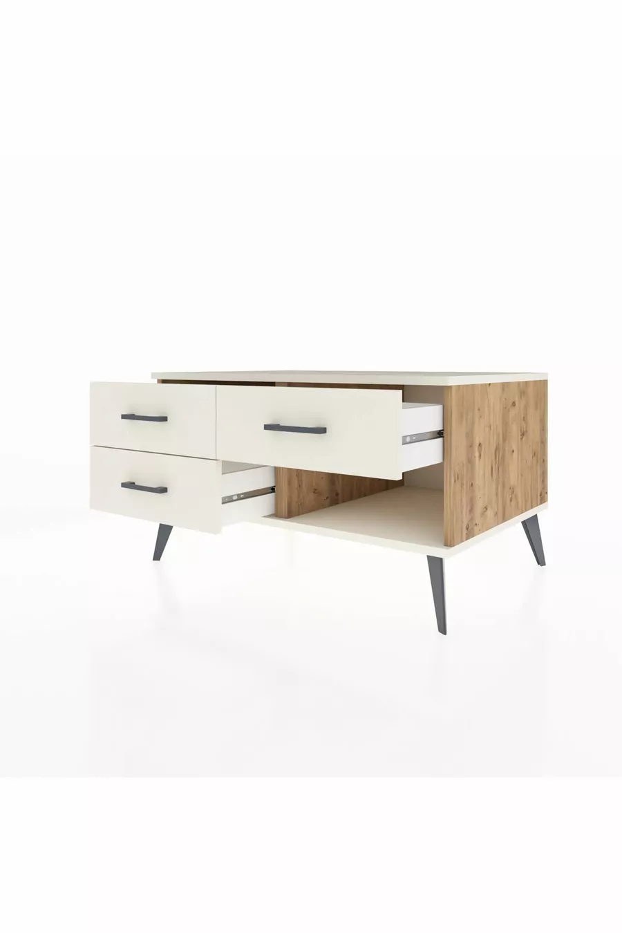 Commode Kronos à 3 tiroirs Pin-Pierre d'Agate