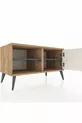 Commode Hyperion 2 étagères avec une porte en pin-pierre d'onyx / Anthracite