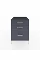 Table de chevet Kronos à 3 tiroirs Anthracite-Anthracite