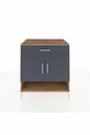 Commode Kronos 2 étagères, 1 tiroir, 2 portes, Pin-Anthracite