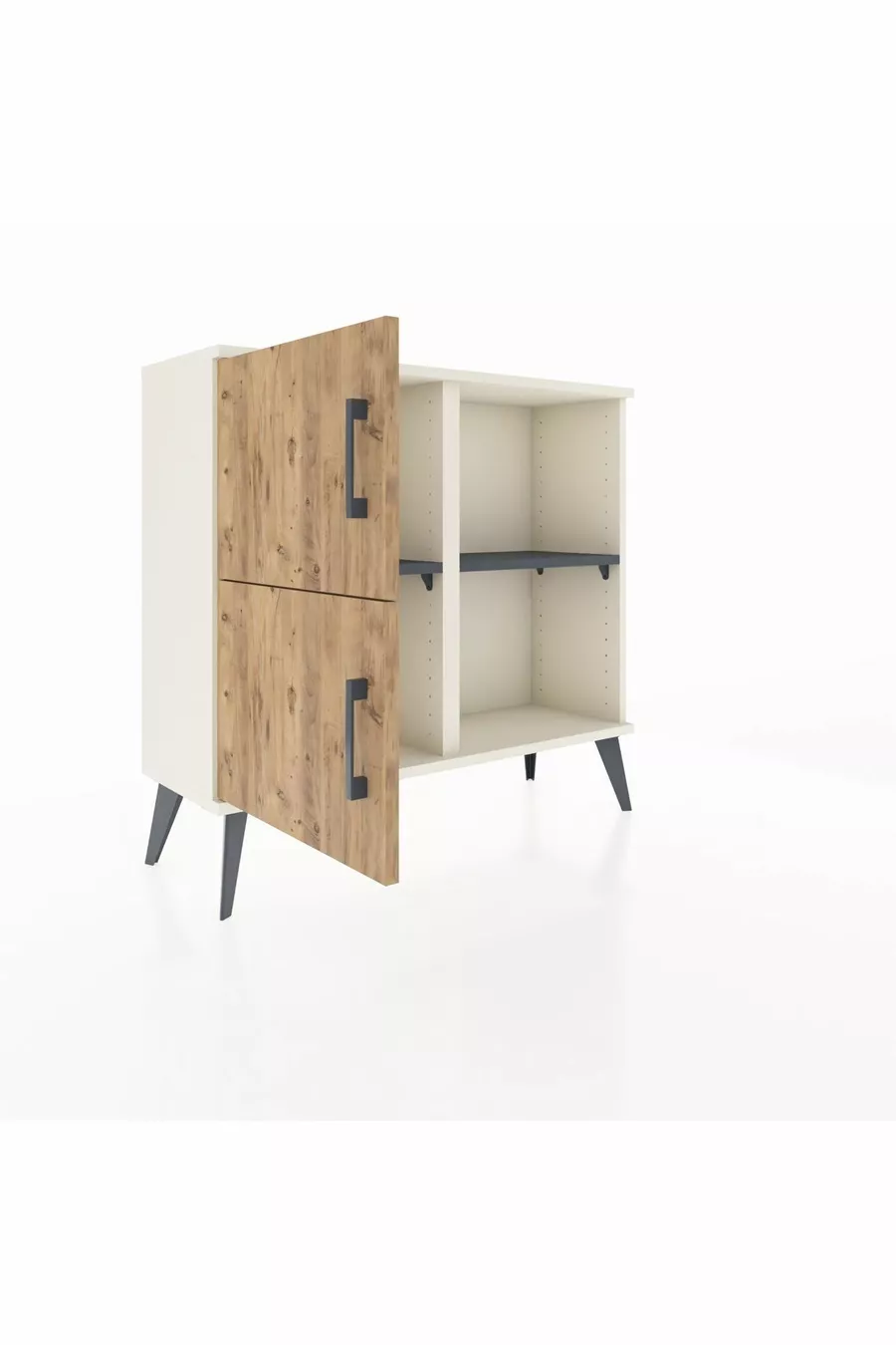 Arges Dressoir 2 Planken 2 Deuren Maansteen-Pine/Antraciet
