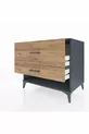 Commode Kronos 2 tiroirs Anthracite-Pin