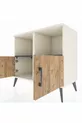 Commode Hyperion 2 étagères 2 portes Pierre de lune-Pin/Anthracite