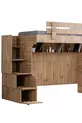 Lits superposés, Viva Ranza Lit Cadre Table Armoire 3 Portes 2 Matelas Confort