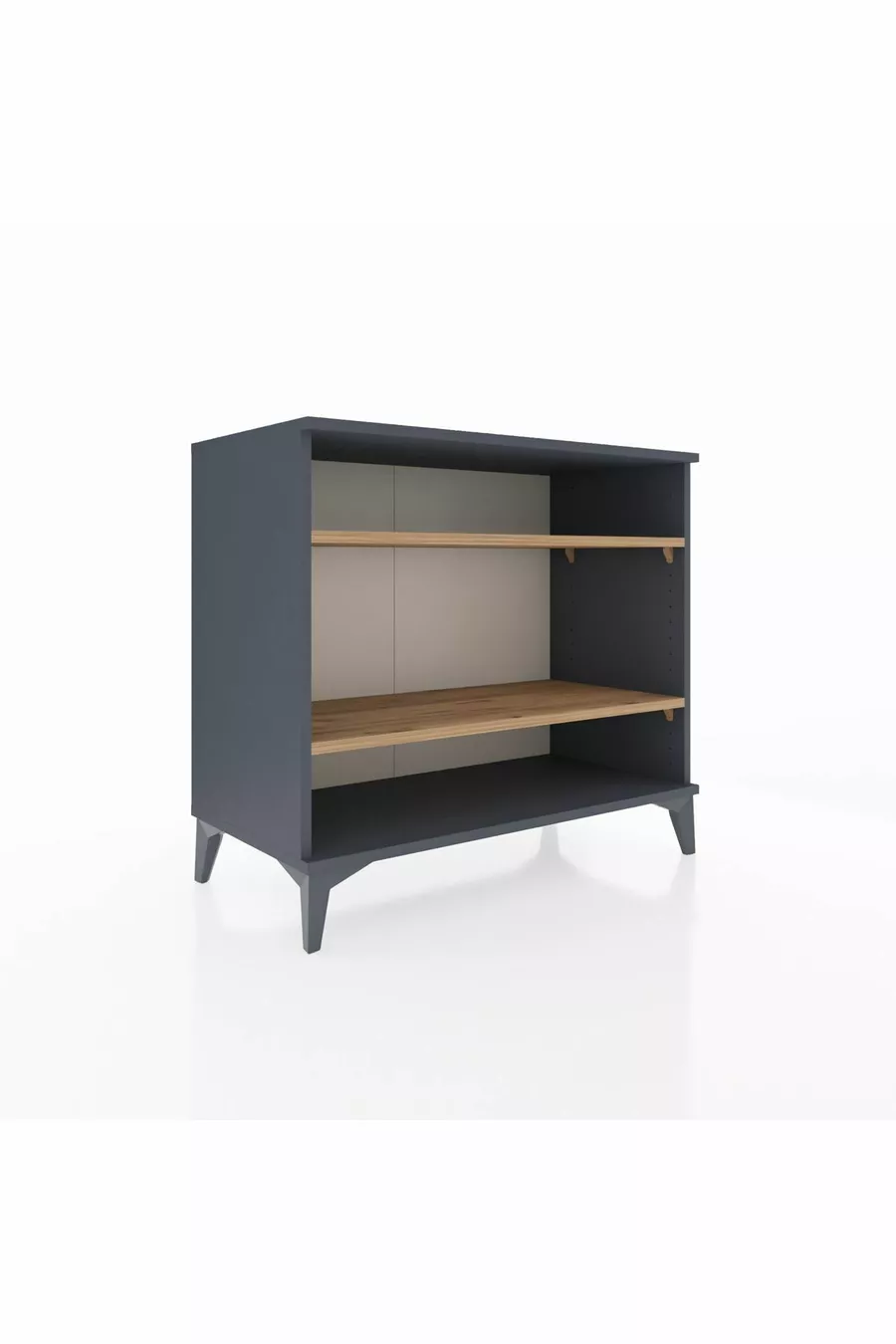 Commode Hyperion 2 étagères Anthracite-Pin