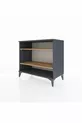 Commode Hyperion 2 étagères Anthracite-Pin