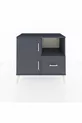 Commode Hyperion 2 étagères 1 tiroir 2 portes Anthracite-Anthracite