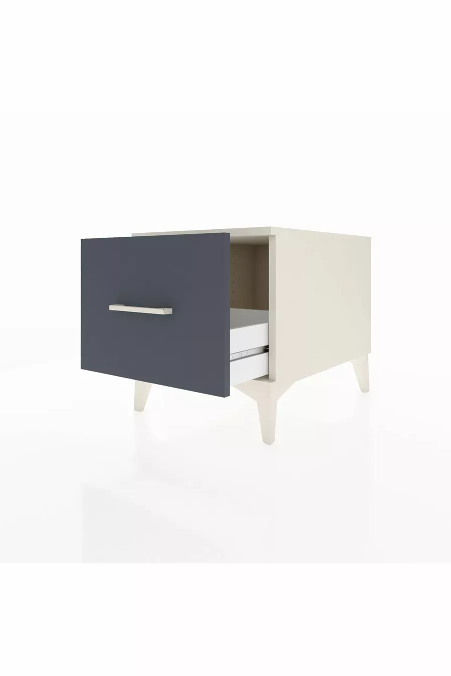 Comodino Kronos con un cassetto Pietra di luna-Antracite