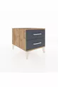 Kronos Nightstand 2-Drawer Pine-Anthracite