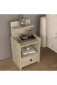 Table de chevet moderne à tiroirs avec étagères en MDF