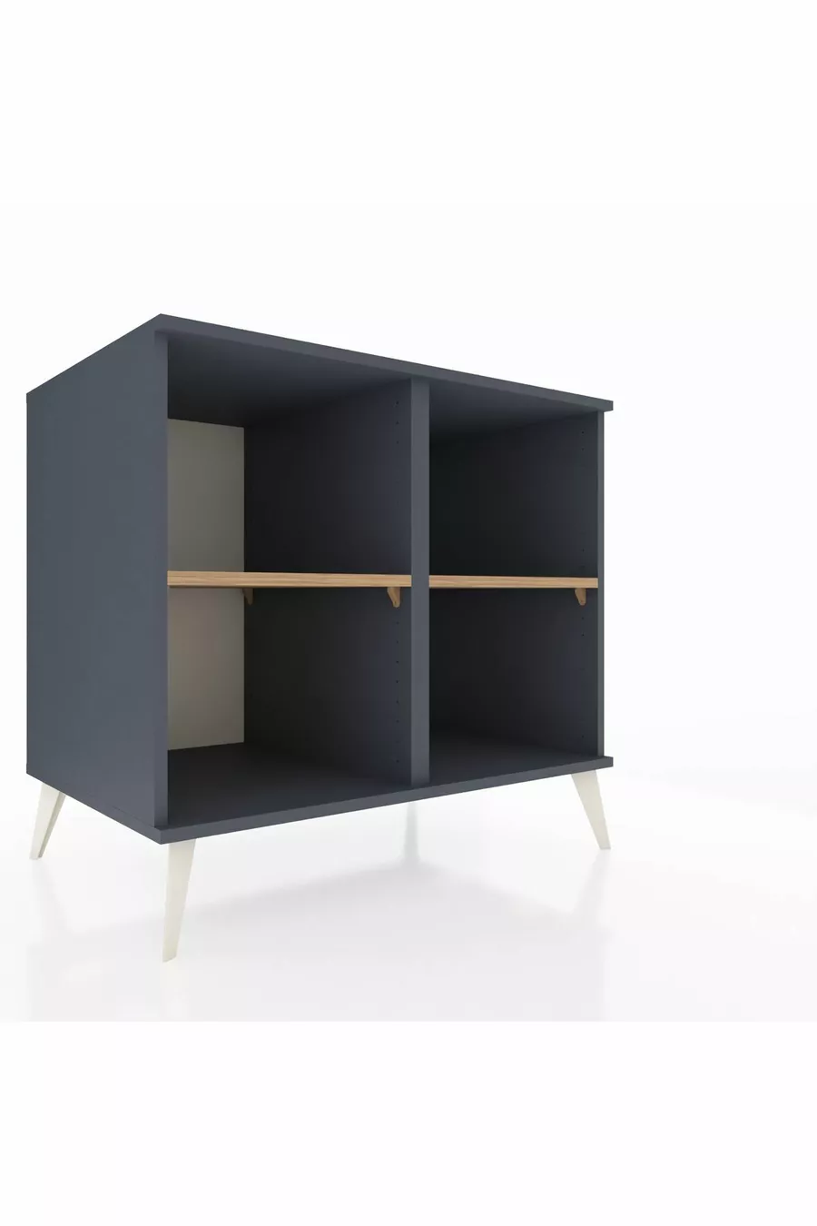 Cassettiera Kronos 2 Ripiani Antracite-Antracite/Pino