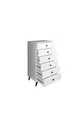 Commode Simple 6 Tiroirs BLANC