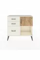 Arges Dresser Single Shelf 3 Drawers Single Door Moonstone-Pine/Moonstone