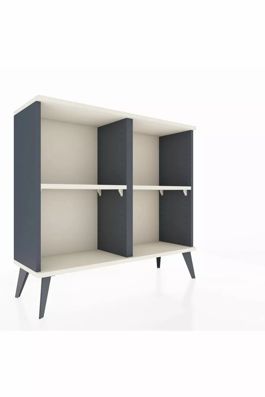Arges Dresser 2-Shelf Anthracite-Crystal Gray
