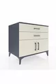 Commode Kronos avec une étagère, 2 tiroirs et 2 portes, anthracite-gris pierre