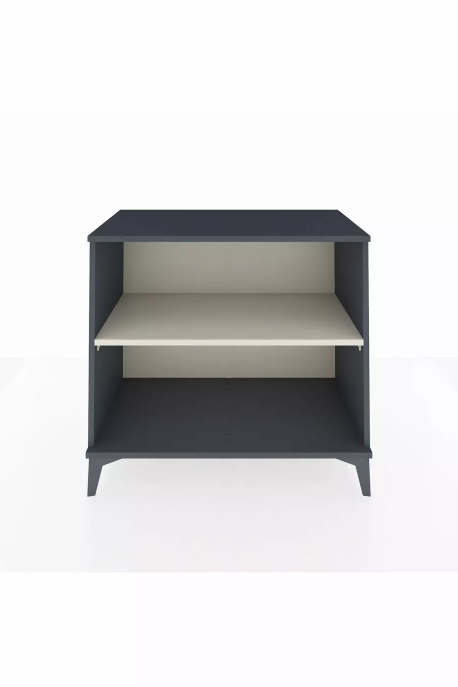 Commode Hyperion à une seule étagère Anthracite-Pierre de lune