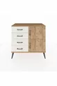 Hyperion Dressoir Met Één Plank, 4 Lades, 2 Deuren, Dennenhout-Dennenhout/Agaatsteen