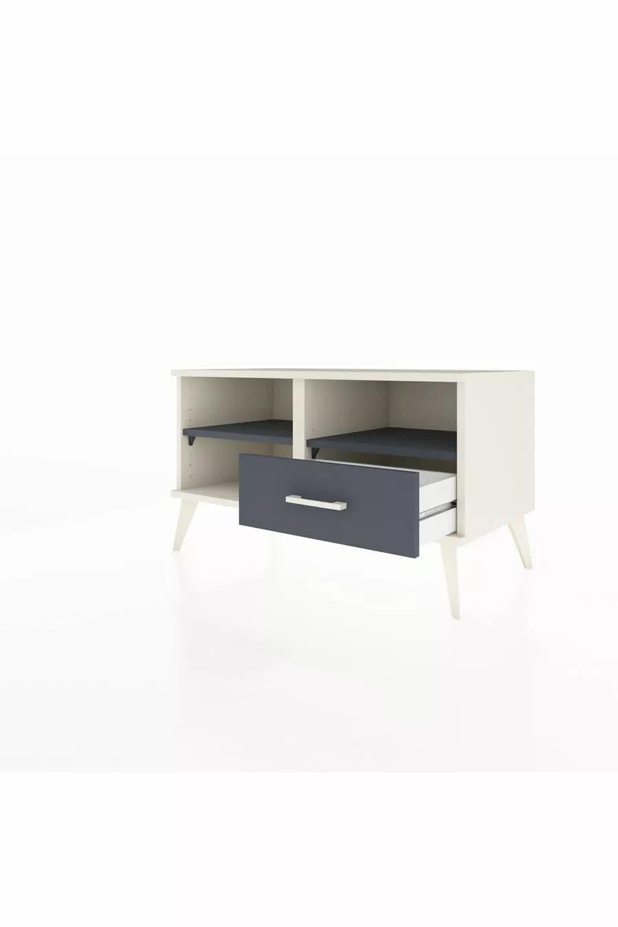 Hyperion Kommode 2 Regale Einzelschublade Mondstein-Anthrazit