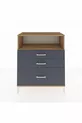 Commode Hyperion à un plateau et 3 tiroirs Pin-Anthracite