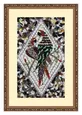 Peinture à motif de cœur avec double perroquet