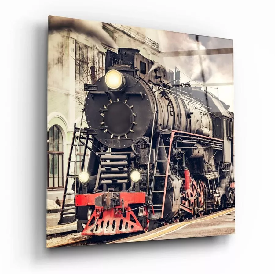 Peinture sur verre de train