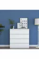 Rani Commode 4 tiroirs Chambre à coucher Chambre de bébé Blanche X cm