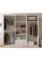 Armoire Estelya Country 6 portes 2 tiroirs