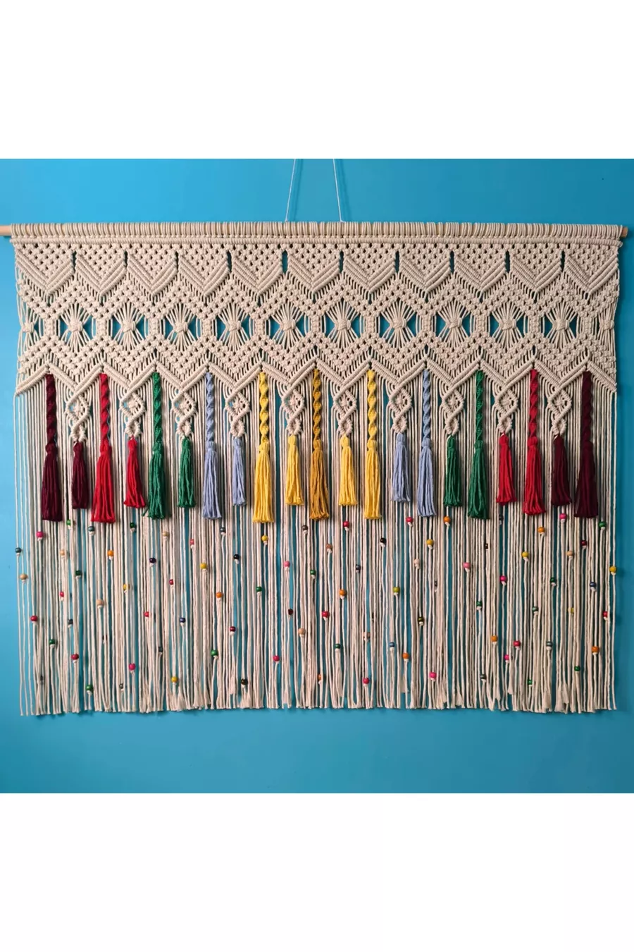 Macramé Bedhoofdbord Veelkleurig