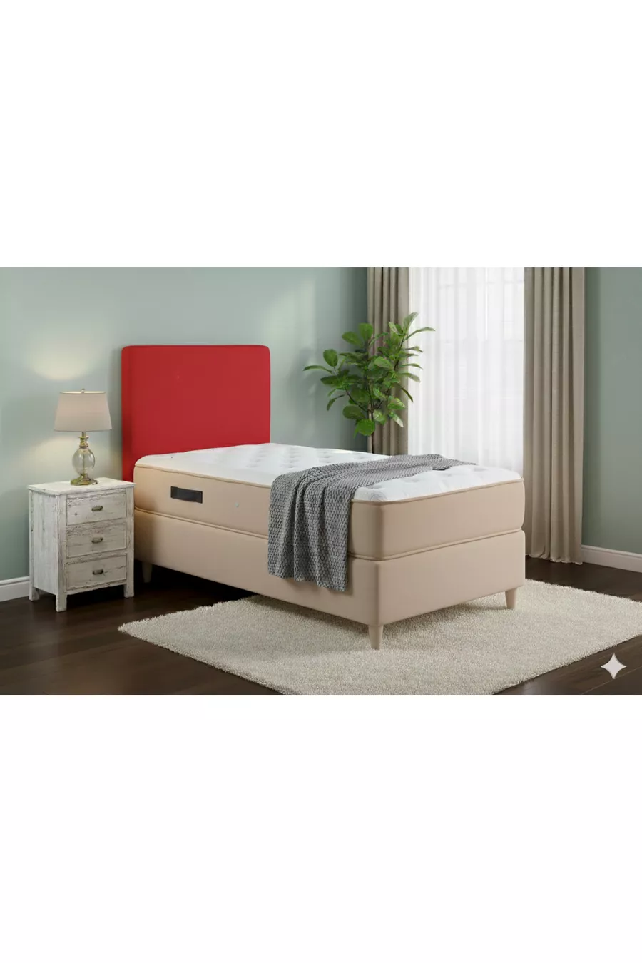 HOUSSE DE TÊTE DE LIT BAZA CM ROUGE AVEC ÉLASTIQUE EN TISSU DE QUALITÉ ÉLASTIQUE