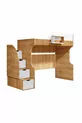 Lits superposés, Litera Ranza Armoire Bureau, Noyer clair-Blanc
