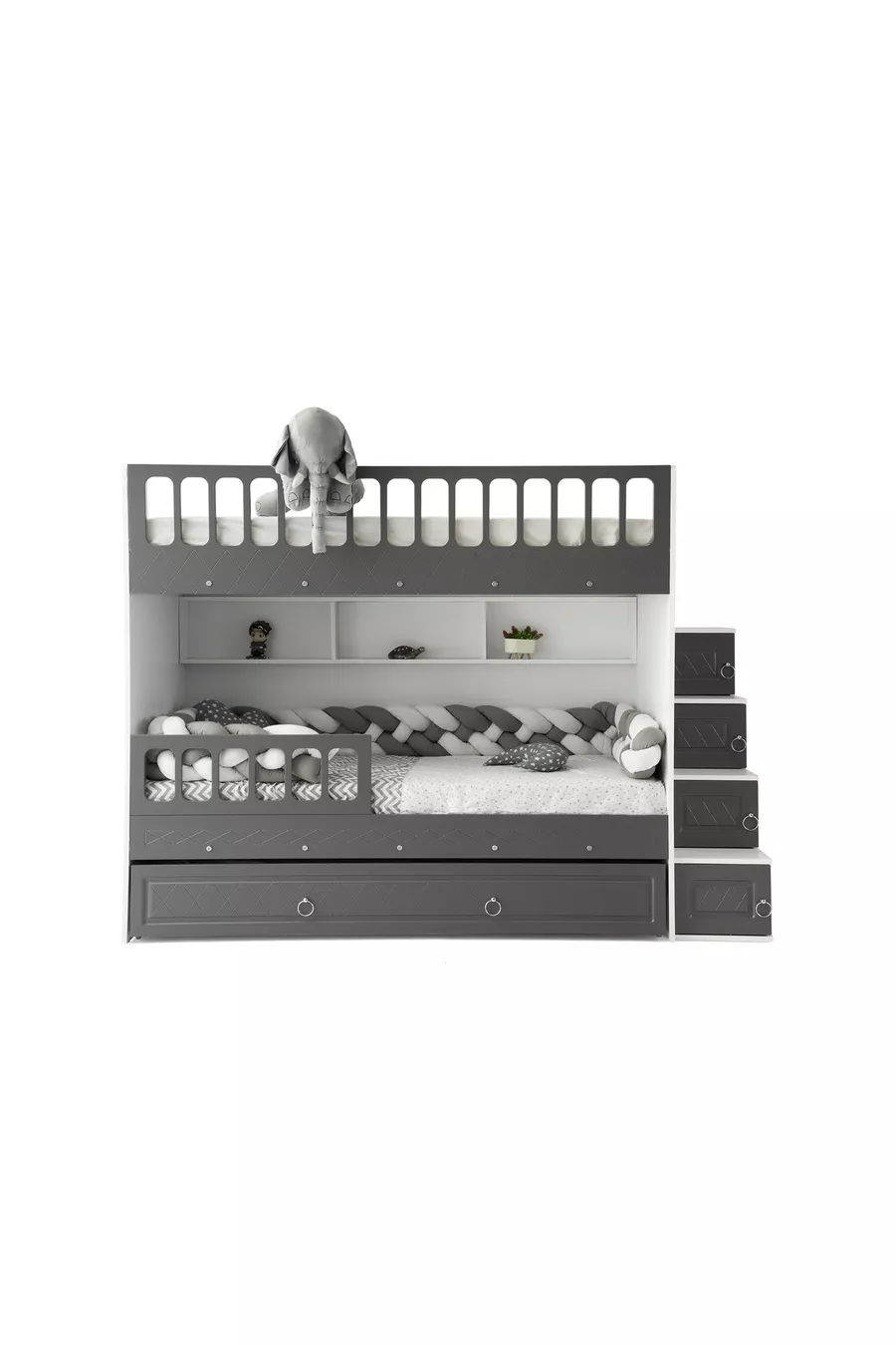 Zümrüt Ranza / Include 2 letti a soppalco con molle in bambù / % MDF