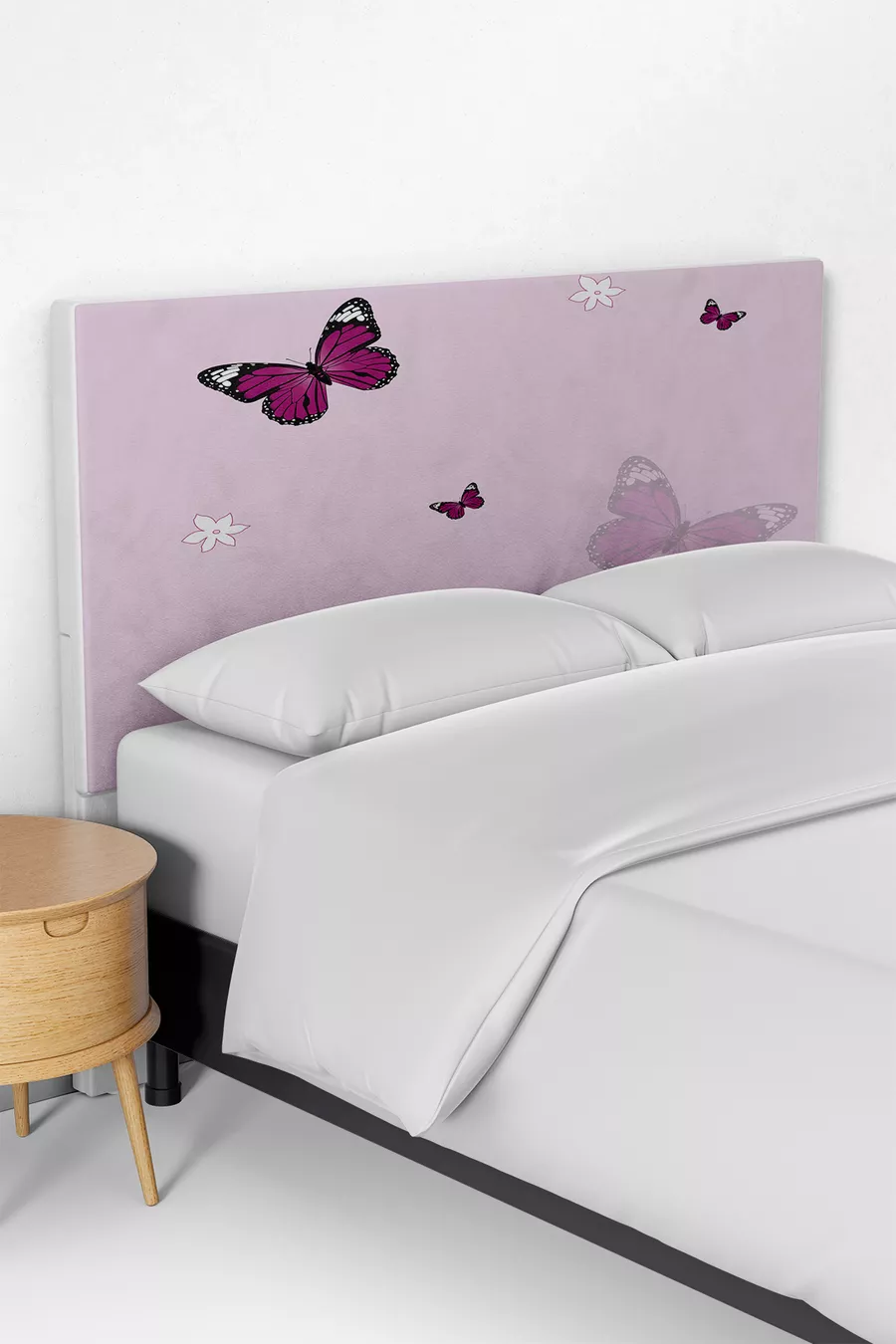 Rosa gemustertes Kopfteilbezug für Kinderbett