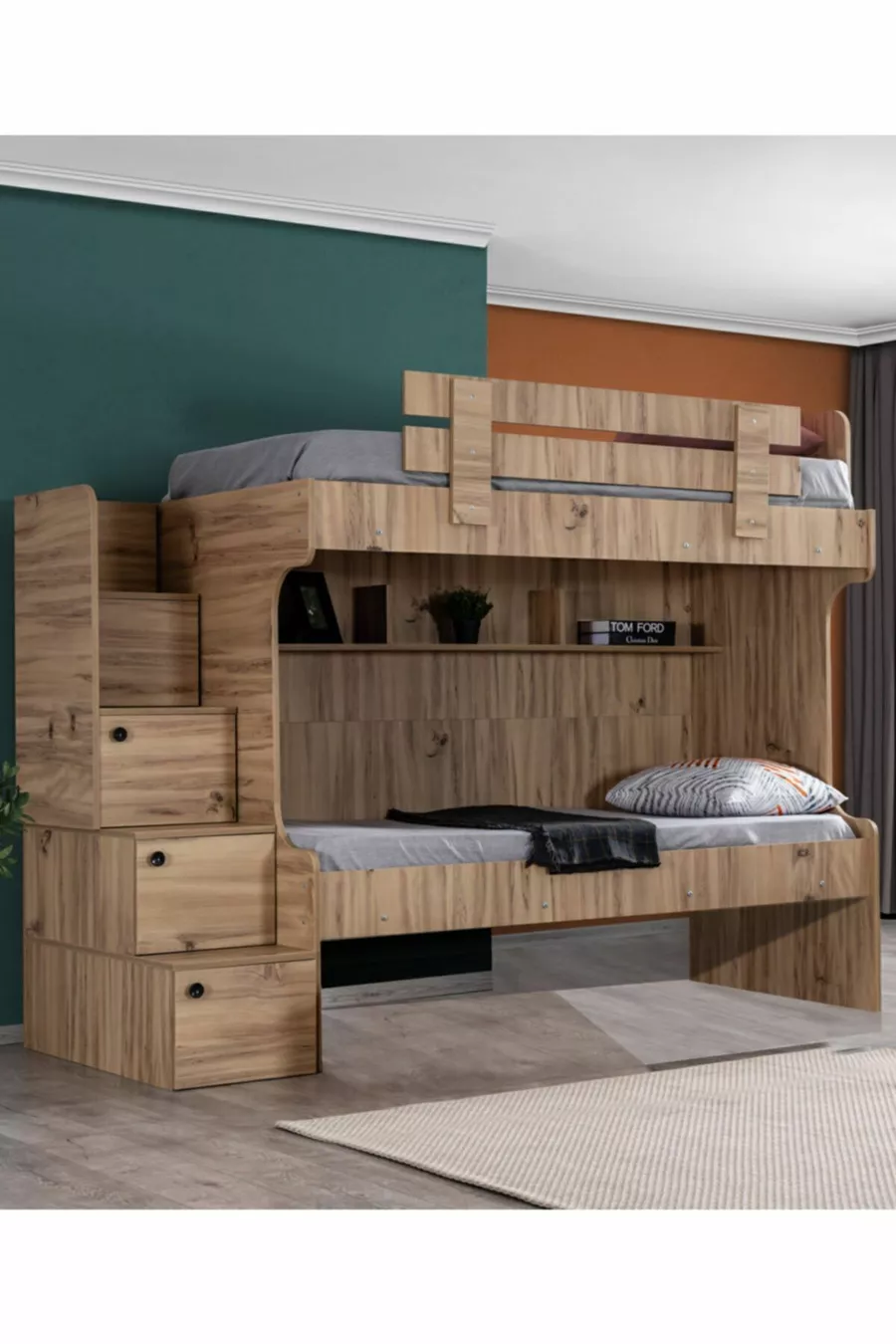 Bunk Bed, Viva Bunk Bed for 2 - Walnut