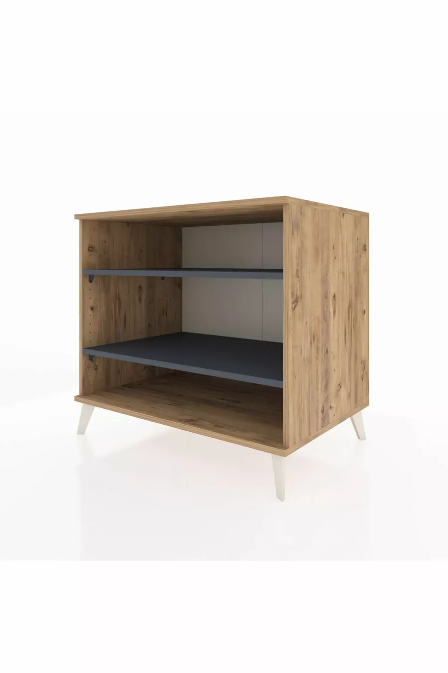 Commode Kronos 2 étagères Pin-Anthracite