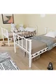 Lit superposé et lit simple pour enfant Zambak en métal blanc