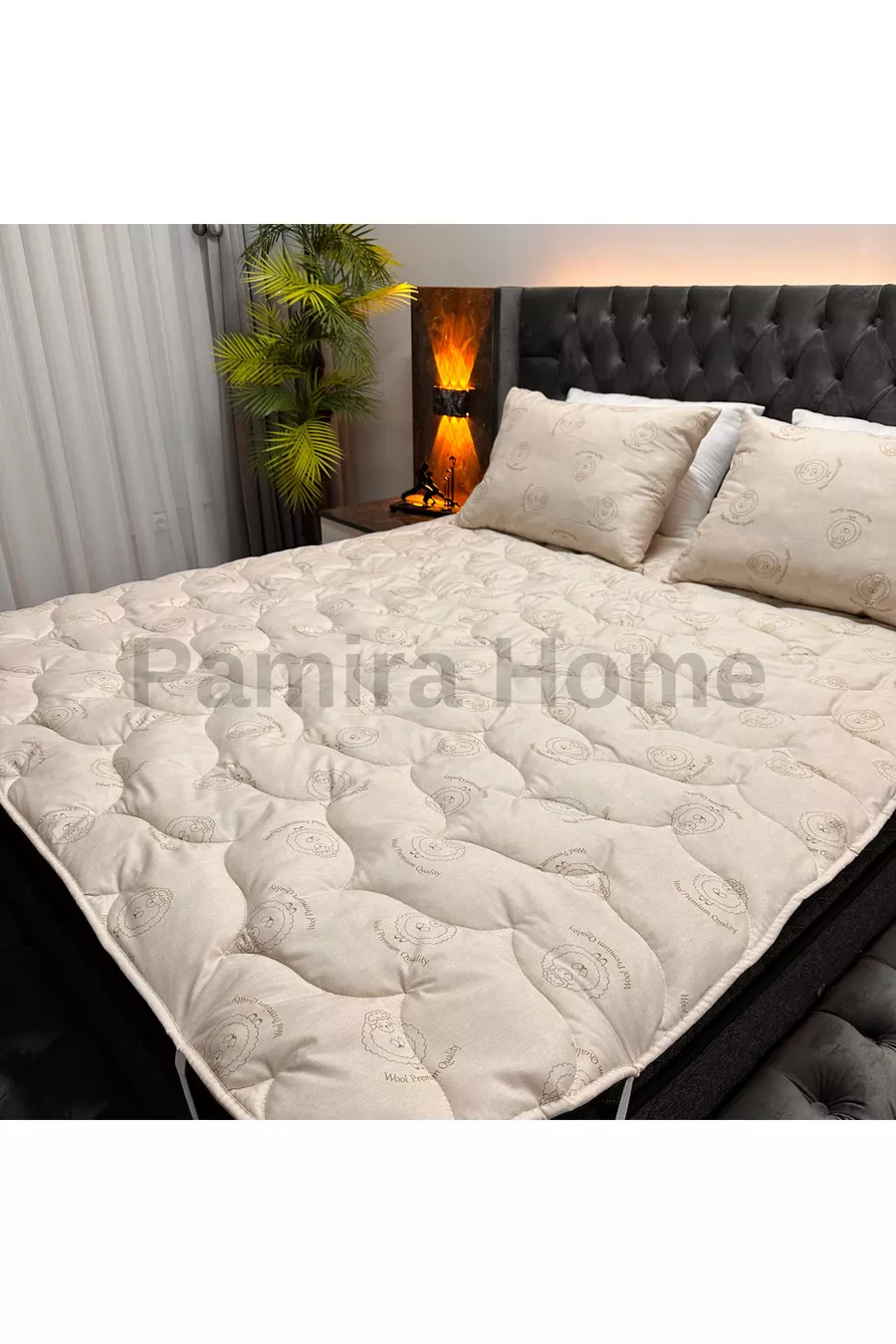 Protège-matelas en laine d'agneau Mérinos, Protection de lit ( % LAINE D'AGNEAU MÉRINOS)