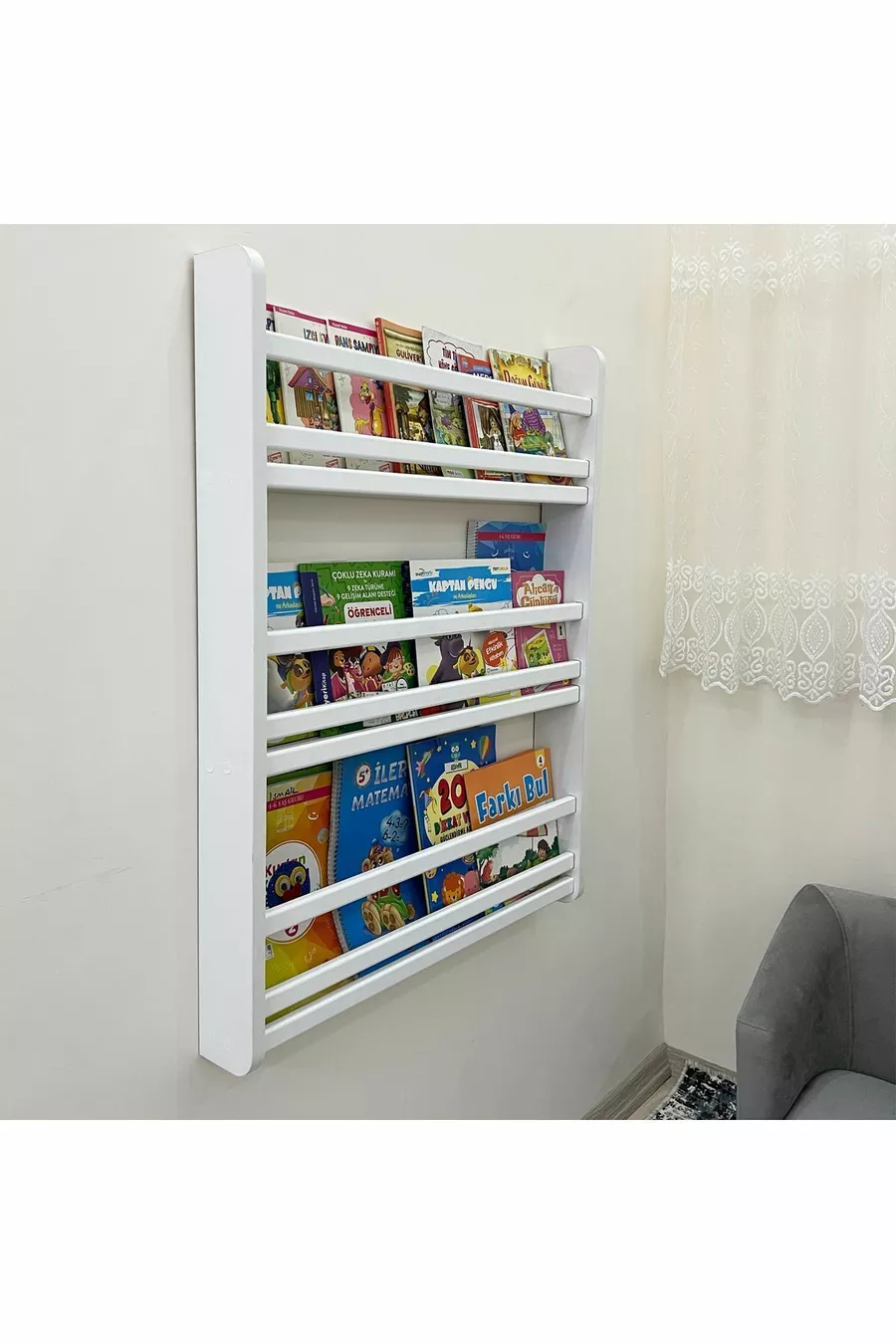 Bibliothèque Safir à 3 étagères - Bibliothèque éducative Montessori pour chambre d'enfant