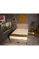 Lit coffre en cuir beige