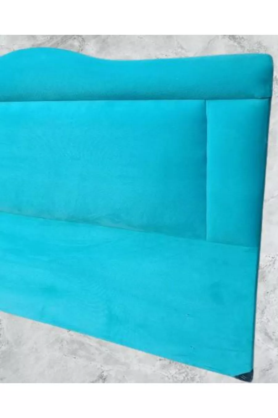 Title DK Single Person Foal Feather Turquoise Fabric Embossed Model Handmade