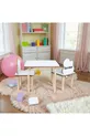 Ensemble de table et chaises pour enfants en bois effaçable, 2 chaises et 1 table, mobilier de jeu pour enfants