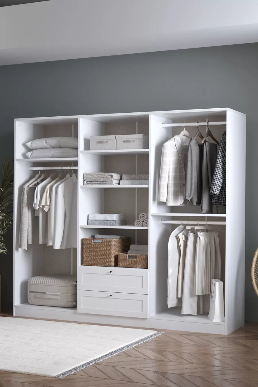 Armoire Terra à 6 portes et 2 tiroirs