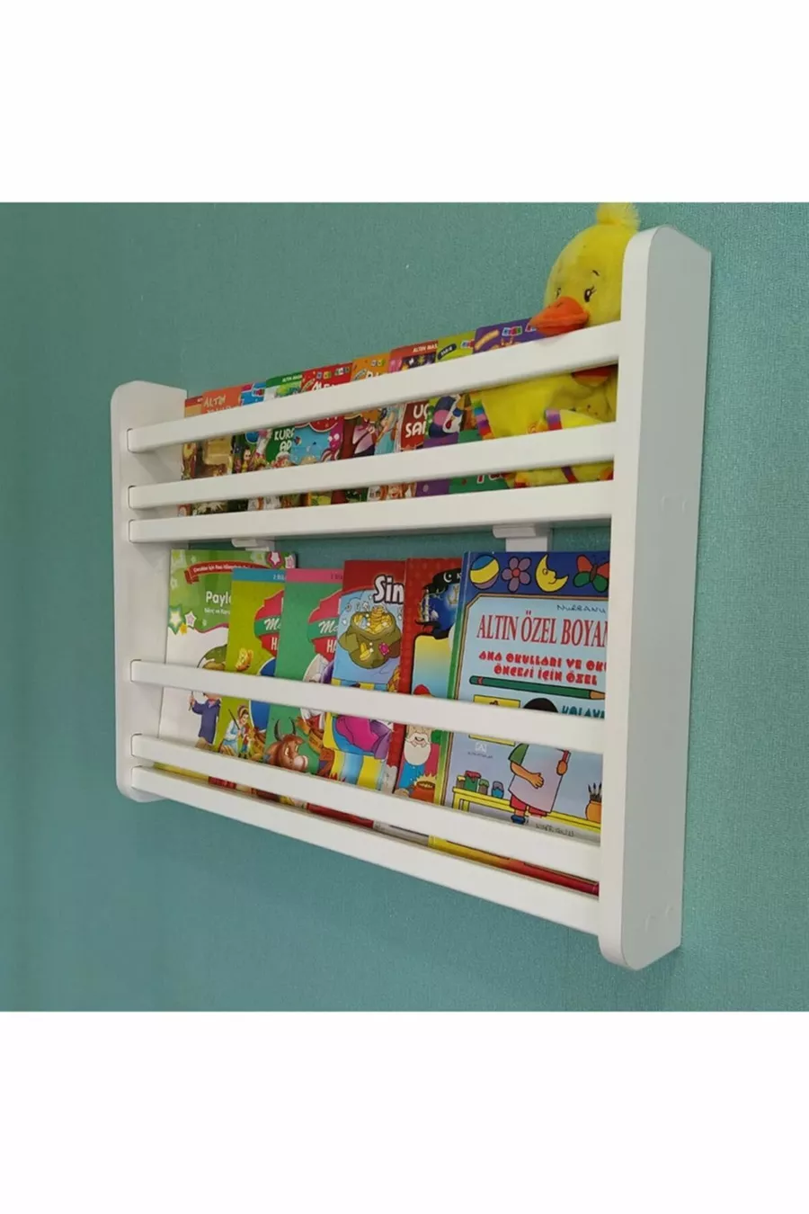 Bibliothèque Safir à 2 étagères - Bibliothèque éducative Montessori pour chambre d'enfant à 2 étagères - Largeur de Cm