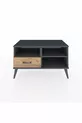 Hyperion Dresser 2-Shelf Single Drawer Anthracite-Anthracite/Pine