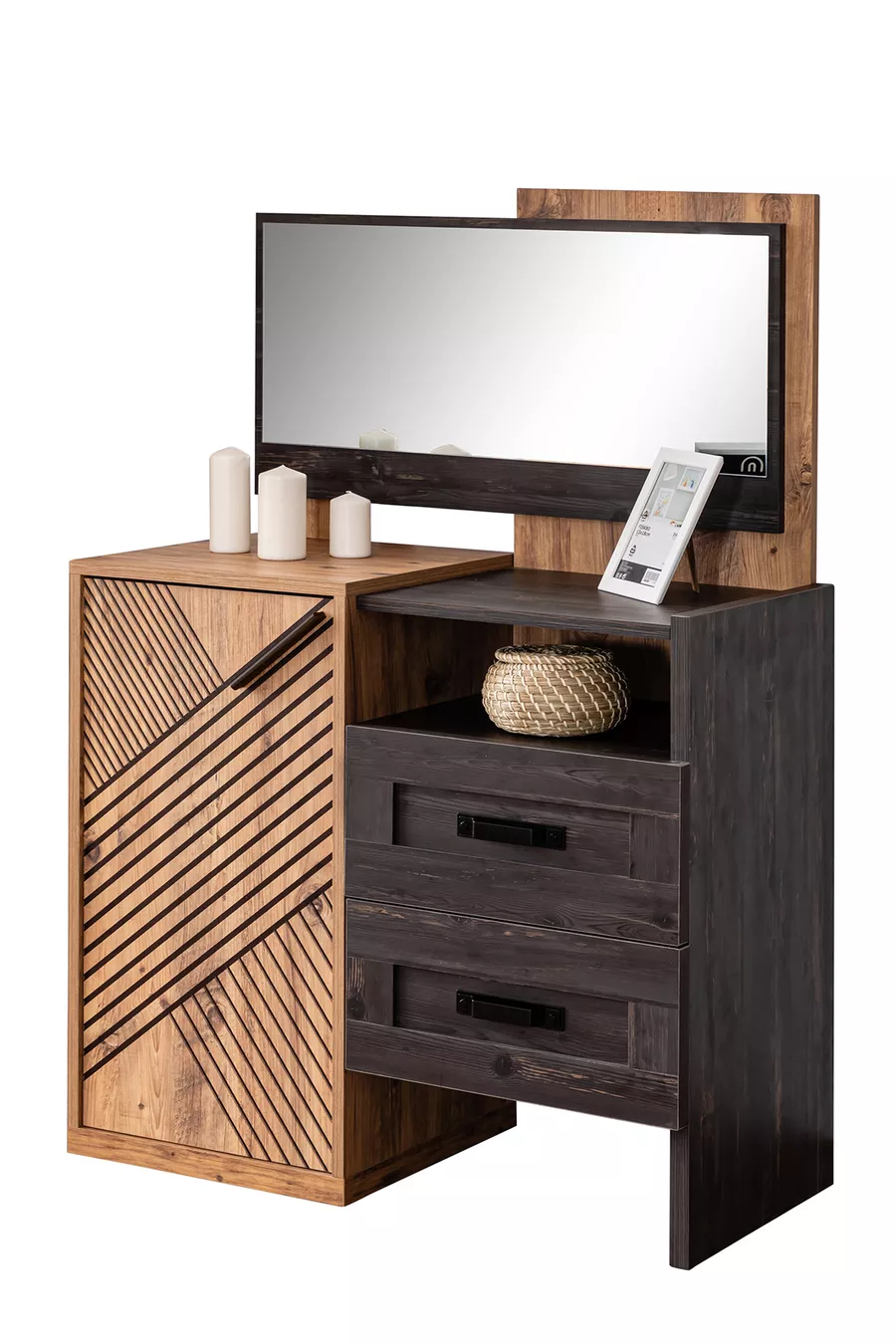 Elit Jugendzimmer - Dreitüriger Schrank, Bettgestell, Nachttisch, Kommode, Schreibtisch, Bücherregal